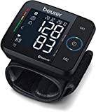 Beurer BC 54 Monitor de pressão arterial de pulso com conexão de aplicativo, tecnologia de inflação, indicador de risco de cor e detecção de arritmia, para circunferências de pulso de 13,5 a 21,5 cm