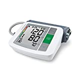 medisana BU 510 Monitor de pressão arterial de braço, medição precisa de pressão arterial e pulso com função de memória, escala de semáforo, função de exibição de batimentos cardíacos irregulares, cinza, branco